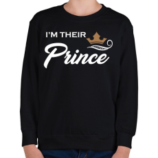 PRINTFASHION I'M THEIR PRINCE - Gyerek pulóver - Fekete