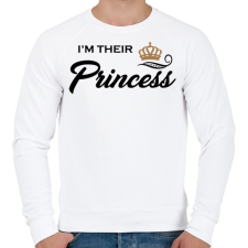 PRINTFASHION I'M THEIR PRINCESS - Férfi pulóver - Fehér férfi pulóver, kardigán
