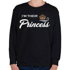 PRINTFASHION I'M THEIR PRINCESS - Gyerek pulóver - Fekete gyerek pulóver, kardigán