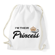 PRINTFASHION I'M THEIR PRINCESS - Sportzsák, Tornazsák - Fehér tornazsák
