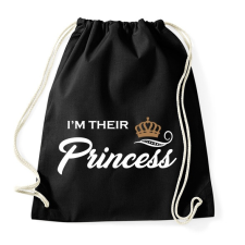 PRINTFASHION I'M THEIR PRINCESS - Sportzsák, Tornazsák - Fekete tornazsák