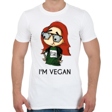 PRINTFASHION I m vegan - Férfi póló - Fehér