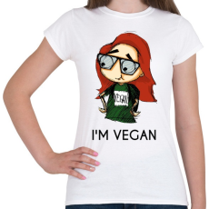 PRINTFASHION I m vegan - Női póló - Fehér