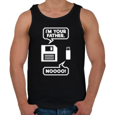 PRINTFASHION I m Your Father Usb - Férfi atléta - Fekete