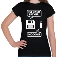 PRINTFASHION I m Your Father Usb - Női póló - Fekete