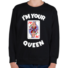 PRINTFASHION i'M YOUR QUEEN 2 - Gyerek pulóver - Fekete