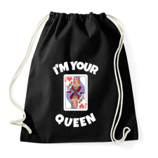 PRINTFASHION i'M YOUR QUEEN 2 - Sportzsák, Tornazsák - Fekete tornazsák