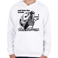 PRINTFASHION I must go - Gyerek kapucnis pulóver - Fehér