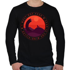 PRINTFASHION I must not fear - Férfi hosszú ujjú póló - Fekete férfi póló