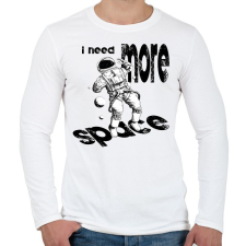 PRINTFASHION I need more space - Férfi hosszú ujjú póló - Fehér férfi póló