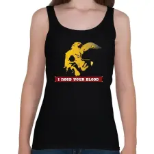 PRINTFASHION I need your blood - Női atléta - Fekete női trikó
