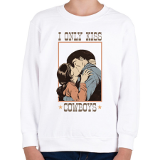 PRINTFASHION I only kiss cowboys - Gyerek pulóver - Fehér gyerek pulóver, kardigán