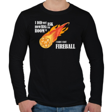 PRINTFASHION I said I cast Fireball - Férfi hosszú ujjú póló - Fekete férfi póló