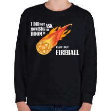 PRINTFASHION I said I cast Fireball - Gyerek pulóver - Fekete gyerek pulóver, kardigán