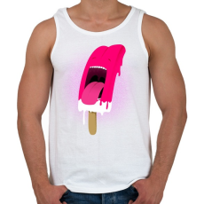 PRINTFASHION I scream - Férfi atléta - Fehér