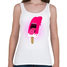 PRINTFASHION I scream - Női atléta - Fehér női trikó