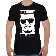 PRINTFASHION I Smoke Mid - Férfi póló - Fekete férfi póló