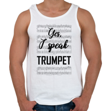 PRINTFASHION I speak trumpet - Férfi atléta - Fehér