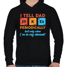 PRINTFASHION I tell dad jokes - Férfi kapucnis pulóver - Fekete férfi pulóver, kardigán