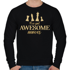 PRINTFASHION I've got awesome moves - Férfi pulóver - Fekete