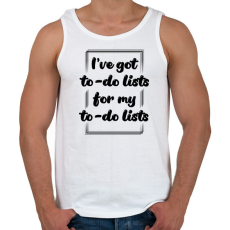 PRINTFASHION I've got to -do lists - Férfi atléta - Fehér