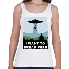 PRINTFASHION I want to break free - Női atléta - Fehér női trikó