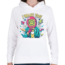 PRINTFASHION I want you 80-as évek - Női kapucnis pulóver - Fehér női póló