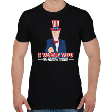 PRINTFASHION I want you to grow a beard - Férfi póló - Fekete