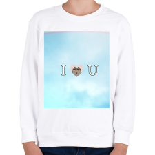 PRINTFASHION I waw u - Gyerek pulóver - Fehér gyerek pulóver, kardigán
