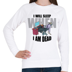 PRINTFASHION I will sleep - Női pulóver - Fehér