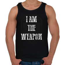 PRINTFASHION IAM THE WEAPON - Férfi atléta - Fekete atléta, trikó