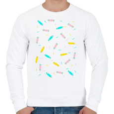 PRINTFASHION Ice cream boards tee - Férfi pulóver - Fehér