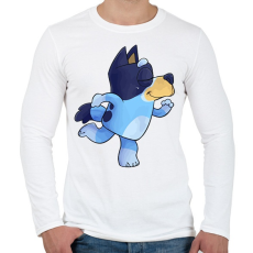 PRINTFASHION Ice doggo - Férfi hosszú ujjú póló - Fehér