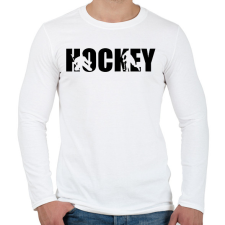 PRINTFASHION Ice Hockey - Férfi hosszú ujjú póló - Fehér férfi póló