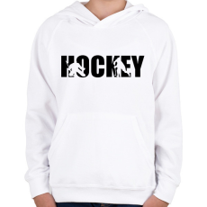 PRINTFASHION Ice Hockey - Gyerek kapucnis pulóver - Fehér