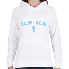 PRINTFASHION Ice ice baby - Kismama - Női kapucnis pulóver - Fehér