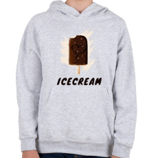 PRINTFASHION ICECREAM - Gyerek kapucnis pulóver - Sport szürke