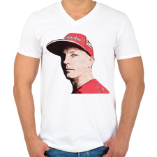 PRINTFASHION Iceman - Férfi V-nyakú póló - Fehér férfi póló