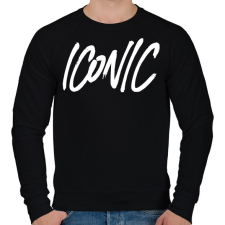 PRINTFASHION Iconic - Férfi pulóver - Fekete férfi pulóver, kardigán