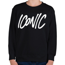 PRINTFASHION Iconic - Gyerek pulóver - Fekete gyerek pulóver, kardigán