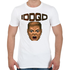 PRINTFASHION IDDQD - Férfi póló - Fehér férfi póló