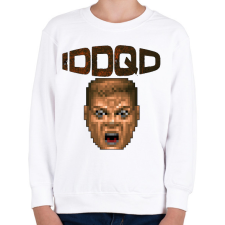 PRINTFASHION IDDQD - Gyerek pulóver - Fehér gyerek pulóver, kardigán