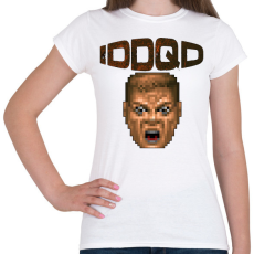 PRINTFASHION IDDQD - Női póló - Fehér