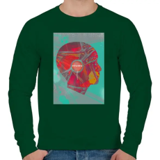 PRINTFASHION Ideg - Férfi pulóver - Sötétzöld