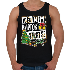 PRINTFASHION Idén nem kaptok szart se - Férfi atléta - Fekete atléta, trikó