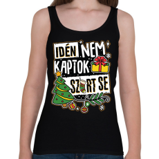 PRINTFASHION Idén nem kaptok szart se - Női atléta - Fekete