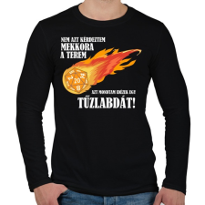 PRINTFASHION Idézek egy tűzlabdát! - Férfi hosszú ujjú póló - Fekete férfi póló