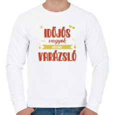 PRINTFASHION Időjós vagyok - Férfi pulóver - Fehér