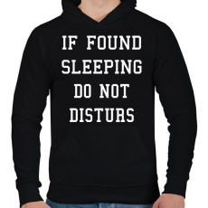 PRINTFASHION if found - Férfi kapucnis pulóver - Fekete