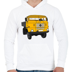 PRINTFASHION Ifa - Férfi kapucnis pulóver - Fehér